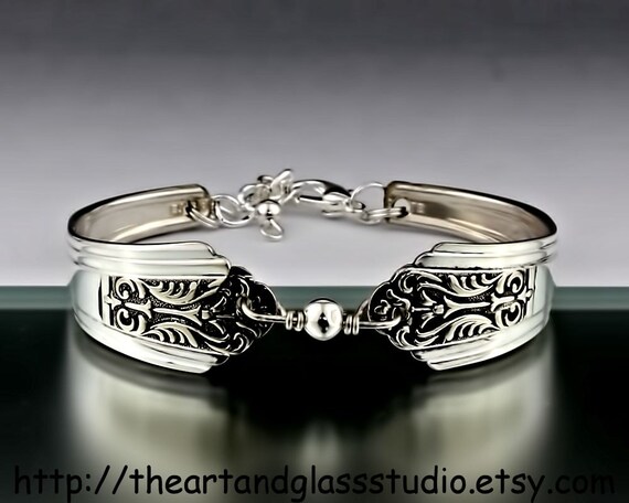 Buy Silver Spoon Bracelet ROYAL SAXONY Jewelry Vintage, Silverware 
