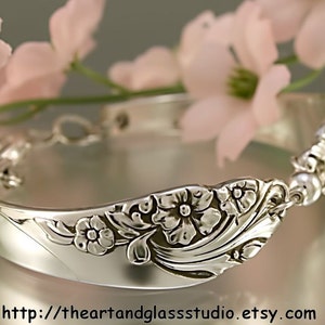 Silver Spoon Bracelet EVENING STAR Jewelry Vintage, Silverware image 2