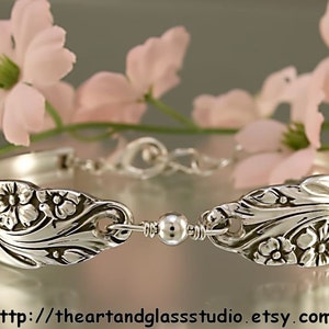 Silver Spoon Bracelet EVENING STAR Jewelry Vintage, Silverware image 1