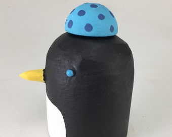 Large penguin with yarmulke