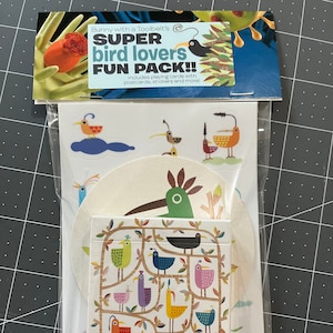 Vogel-Liebhaber-Super-Spaß-Paket! | Aktivitätspaket für Vogelfreunde | Spielkarten | Aufkleber | Untersetzer | Ansichtskarten