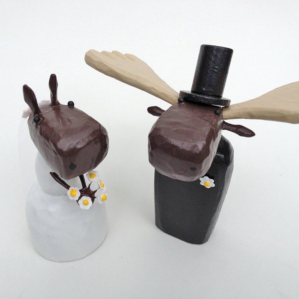 Moose Wedding Cake Toppers