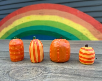 Pick a Patterned Pumpkin | Halloween Decoration | Tablescape | Folk Art