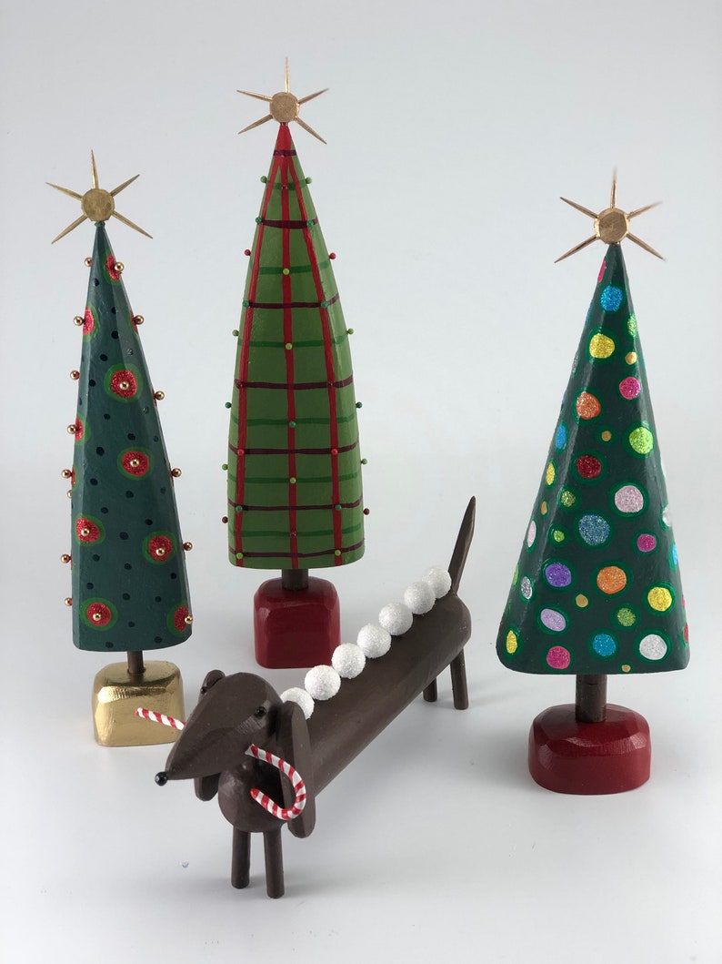 Christmas doxie sculpture dachshund figurine custom dog figure holiday decoration gift for dog lover image 5