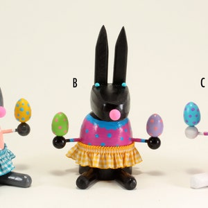 Bunny figure Easter bunny Rabbit folk art figure Easter tablescape holiday decoration new baby gift image 2