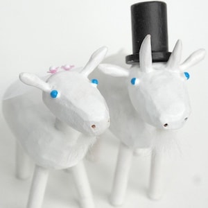 Goat Wedding Cake Toppers