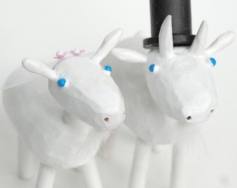 Goat Wedding Cake Toppers