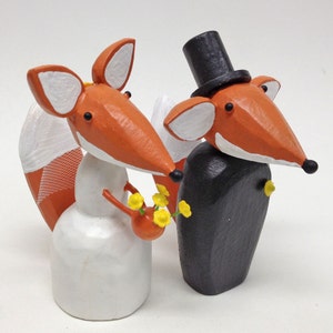 Fox Wedding Cake Toppers