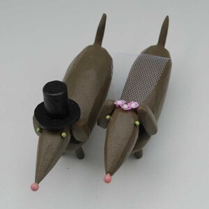 Dachshund Pastel de bodas Toppers imagen 2