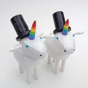 Unicorn Wedding Cake Toppers image 1