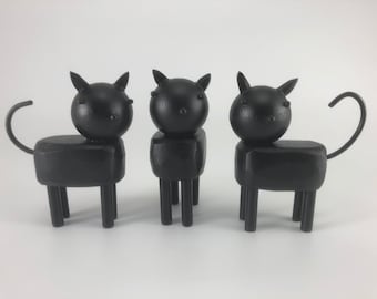 Zwarte Kat | Halloween Decoratie | Beeld Halloween | Zwarte Kat Sculptuur
