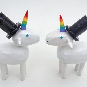 Unicorn Wedding Cake Toppers image 2