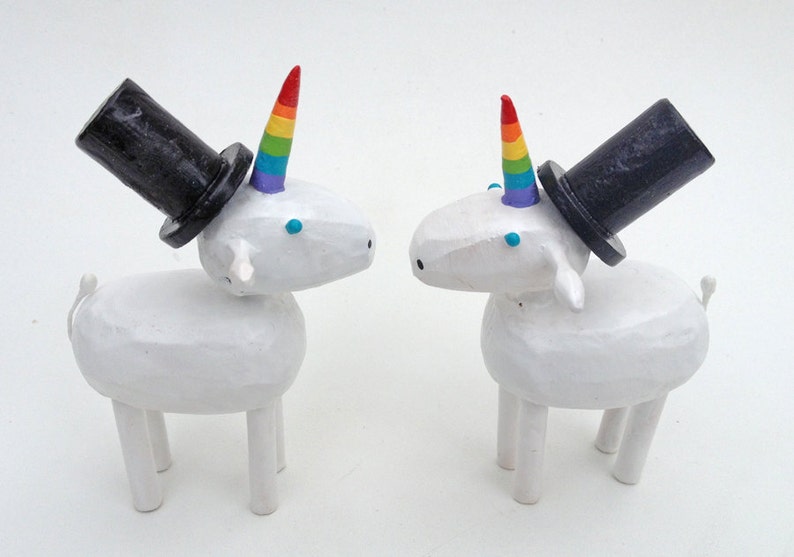 Unicorn Wedding Cake Toppers image 2