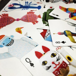 Playing Card Deck with animalsplay any card game, fortune telling or storytelling with kids great for camping or road trip image 2