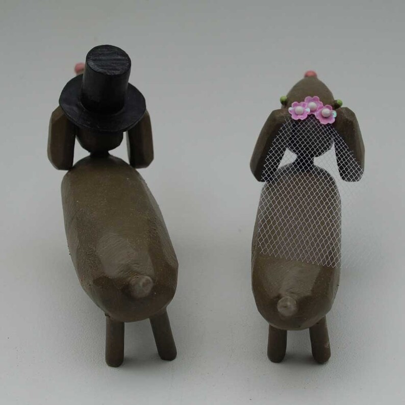 Dachshund Pastel de bodas Toppers imagen 4