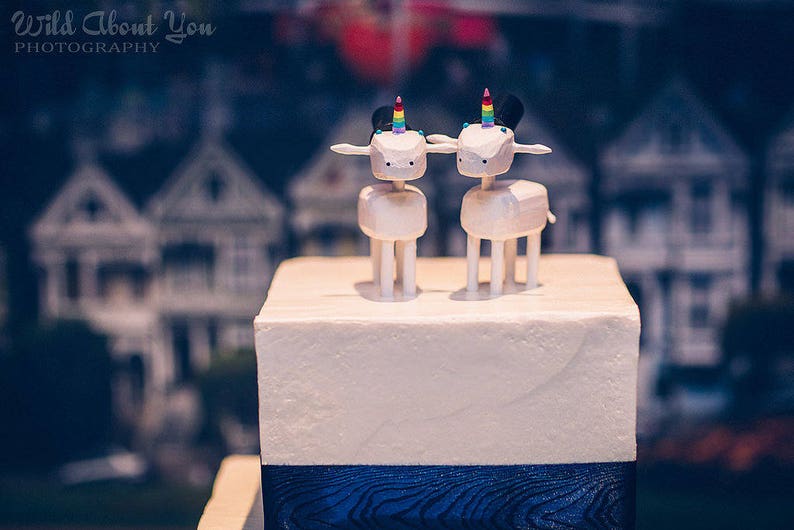 Unicorn Wedding Cake Toppers image 4