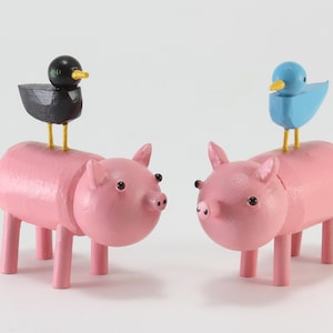 Pig with a Bird Buddy