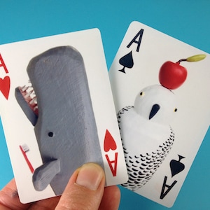 Playing Card Deck with animalsplay any card game, fortune telling or storytelling with kids great for camping or road trip image 1