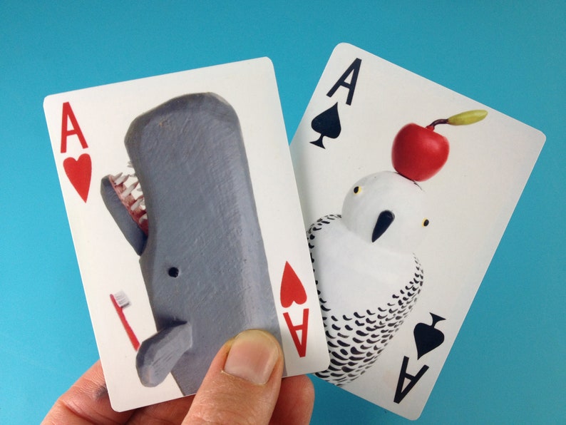 Playing Card Deck with animalsplay any card game, fortune telling or storytelling with kids great for camping or road trip image 1