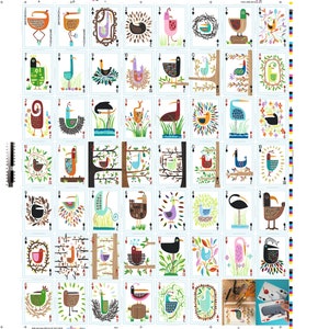 Playing Card Deck with 54 hand cut bird collages on each card face great for family camping or road trip image 4