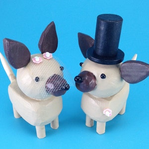 Chihuahua Wedding Cake Toppers