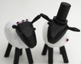 Sheep Wedding Cake Toppers