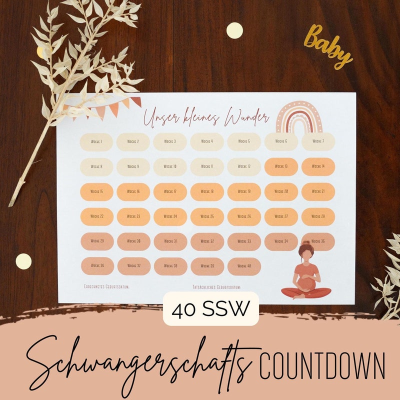 Baby Due Month Calendar Etsy