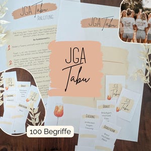JGA Taboo 100 termen rondom bruiloften en vrijgezellenfeesten GRATIS naamlabels PDF downloaden om af te drukken aquarel natuurlijk