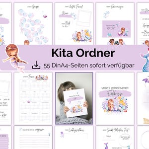 Kita Portfolio Ordner mit 55 Seiten für eure Erinnerungen an die Kitazeit