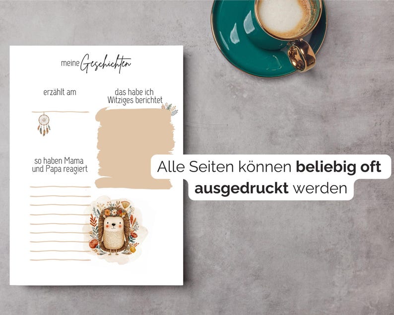 Die Seiten können beliebig oft ausgedruckt werden