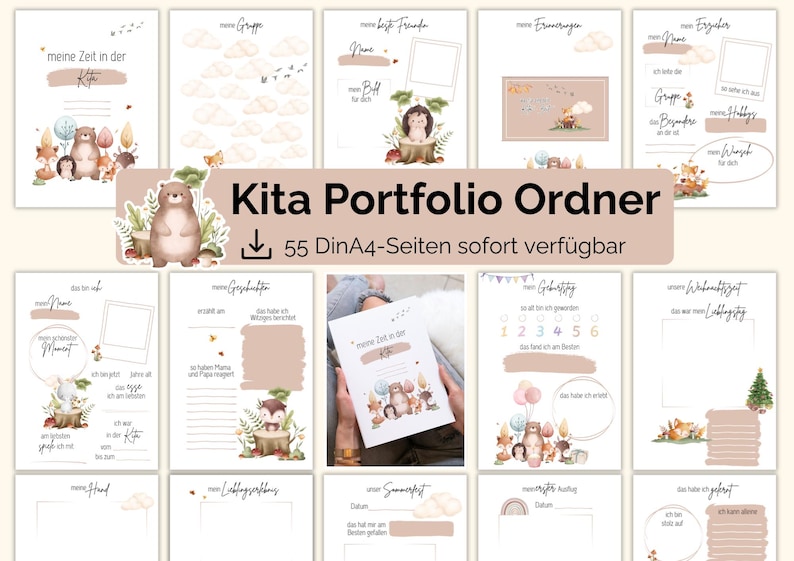 Kita Ordner mit 55 Seiten sofort Download
