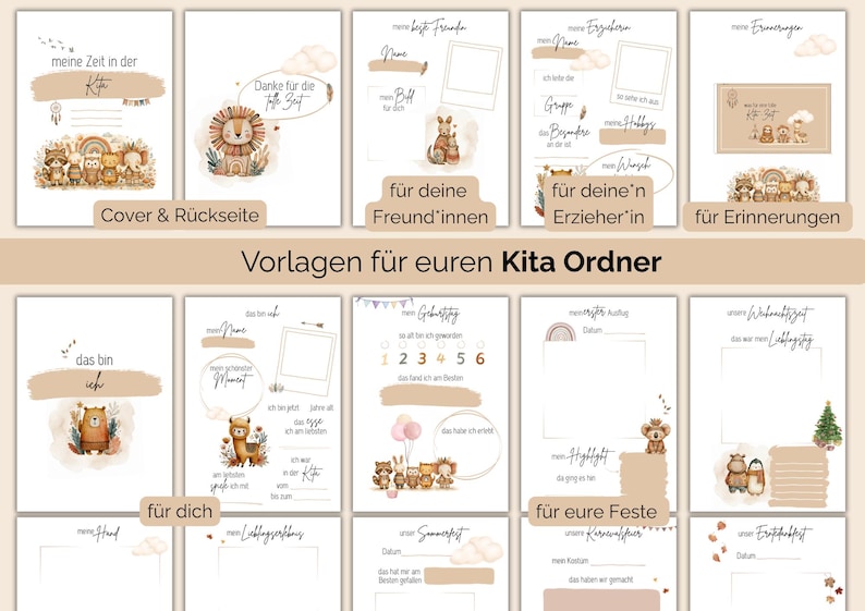 52 Seiten für dein Buch und 3 Seiten Bastelvorlage