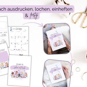 einfach ausdrucken, lochen, einheften und fertig!