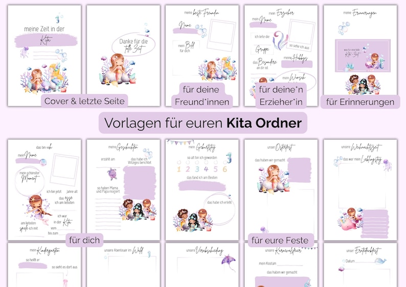 52 Seiten für dein Buch und 3 Seiten Bastelvorlage