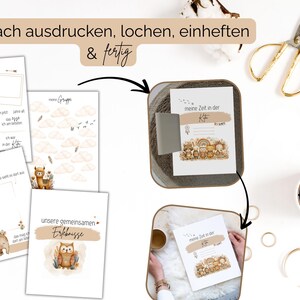 einfach ausdrucken, lochen, einheften und fertig!