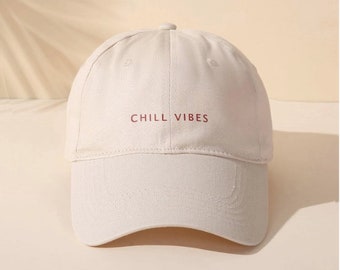 Chill Vibes Beige Baseballkappe