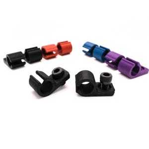 Grampos para cabos de câmera: parafusos de metal de 1/4-20", gerenciamento de cabos (pacote com 6)