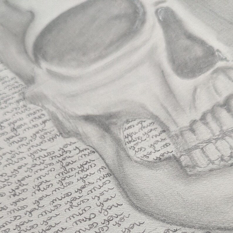 Dessin original skull art sketch image 2
