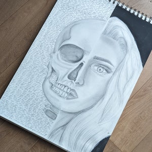 Dessin original skull art sketch image 1