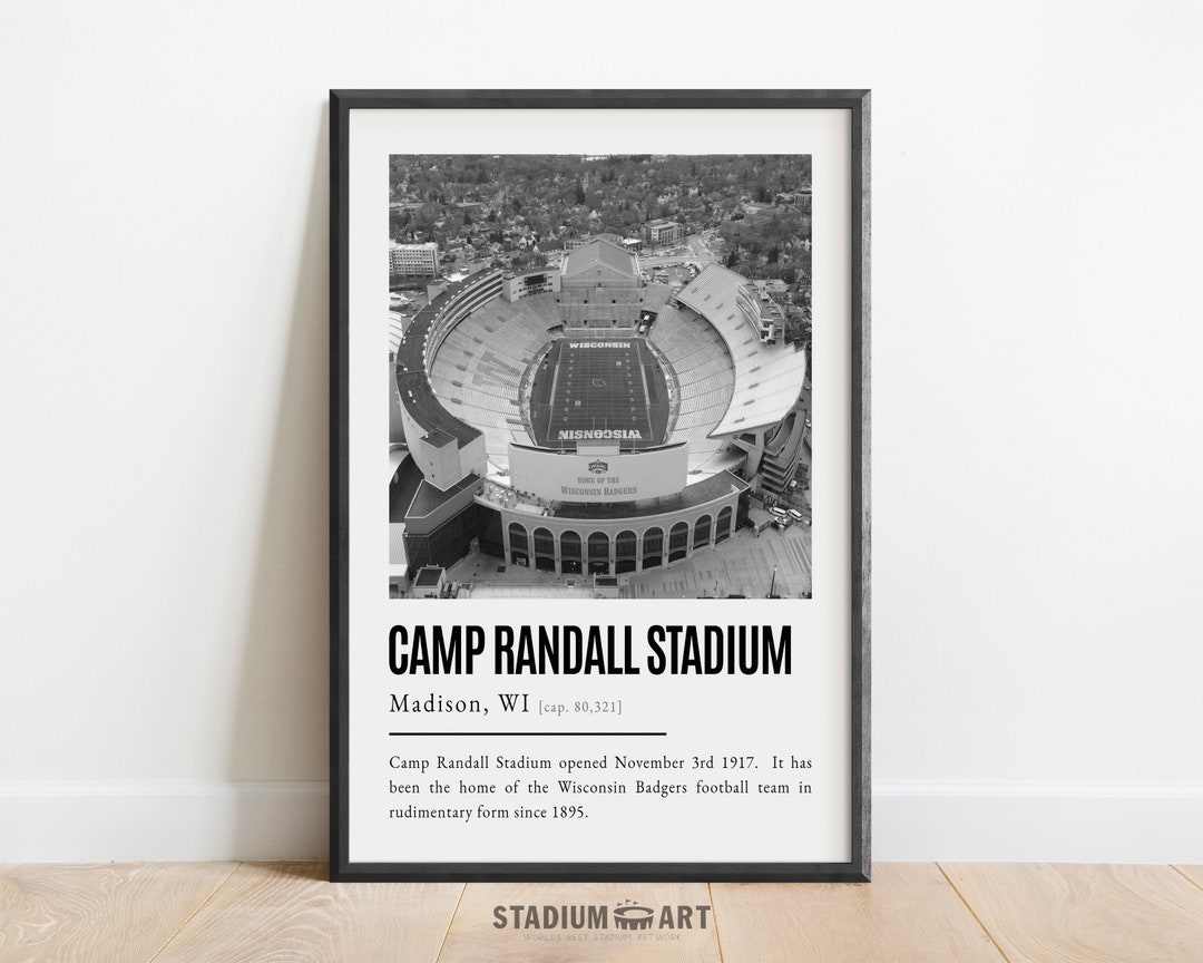 Camp Randall Stadium Print, Wisconsin Badgers Poster/canvas, Aerial ...