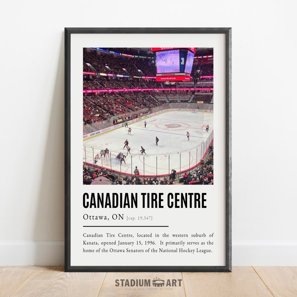 Canadian Tire Centre Print, Ottawa Senators Poster/Canvas, Seat View, Modern Art, Hockey Wall Art Decor, Game Day Keepsake