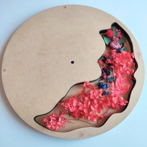 Kunstbord met gat 22 mm diepte voor het gieten van bloemen Epoxy, kunstbord MDF, blanco voor het maken van klokken DIY ResinArt, basis voor klok