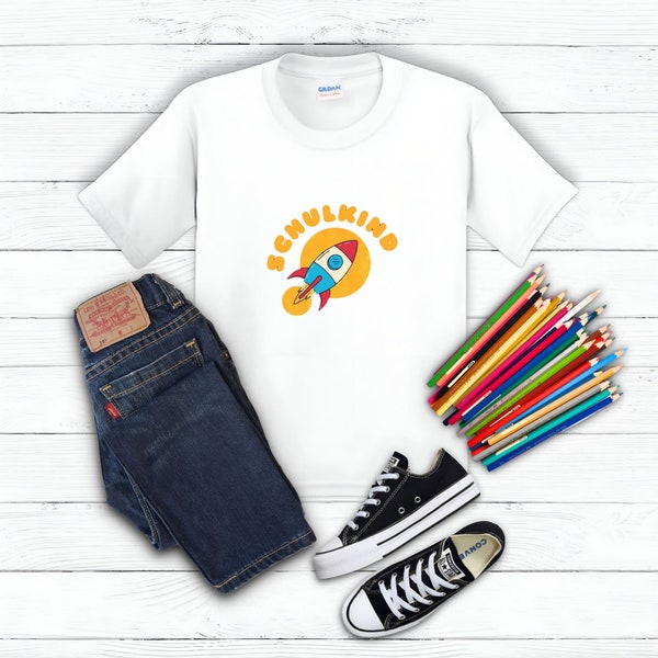 Schoolchild T-Shirt Rocket, gift for school enrollment