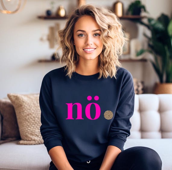 Nö Shirt, Neon pink Shirt mit dem Slogan Nö. Leo Sweatshirt