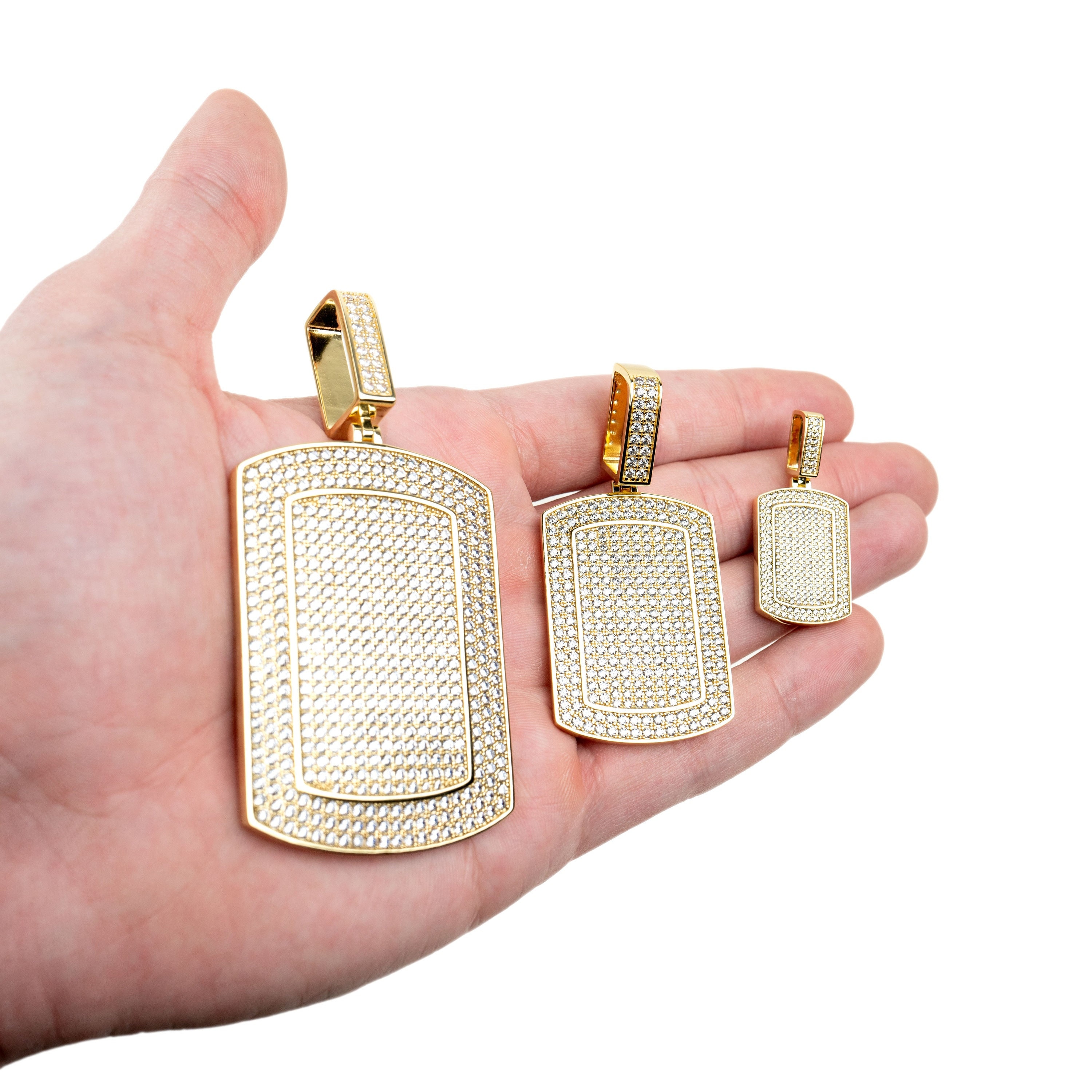 Iced Out Dog Tags Etsy UK