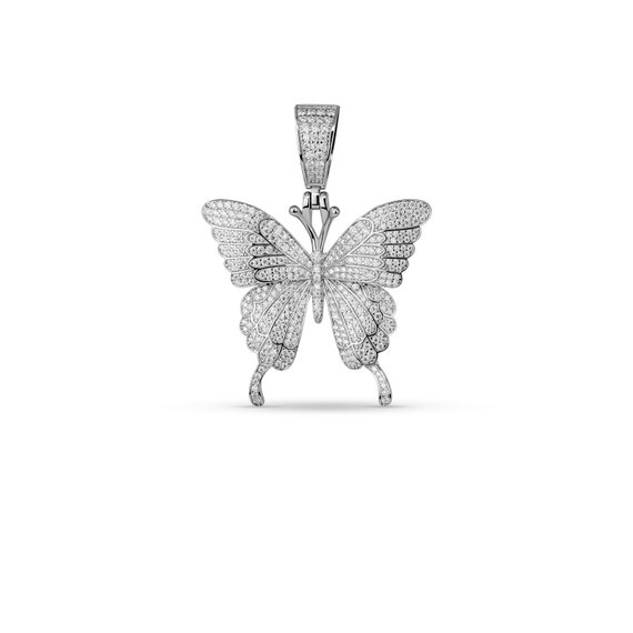 925 Silver Butterfly Pendant Necklace - Etsy