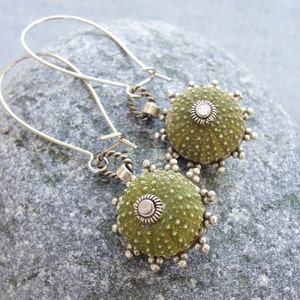 Sea Urchin Earrings - Special Green Earrings