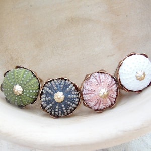 Sea Urchin Ring - Vintage Ring - Pick Your Color - Pink Brown Green White
