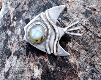 魚座の魚のブローチ スターリングシルバー - Etsy 日本