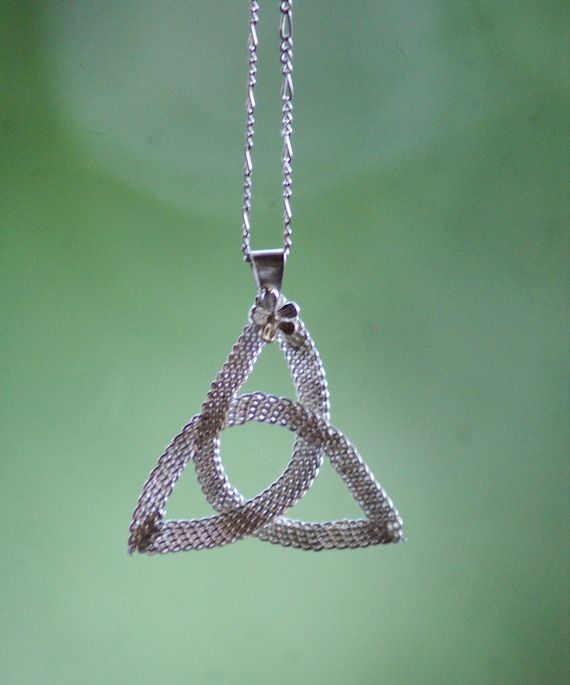 Infinity Necklace Hand woven Sterling Silver jewelry Celtic Knot Necklace Small pendant